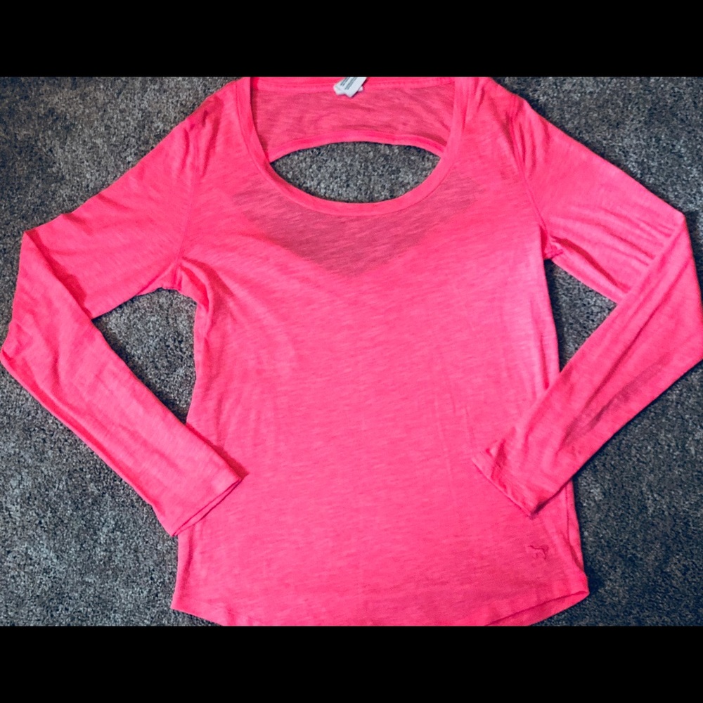 Victorias Secret Pink Long Sleeve CUT OUT BACK